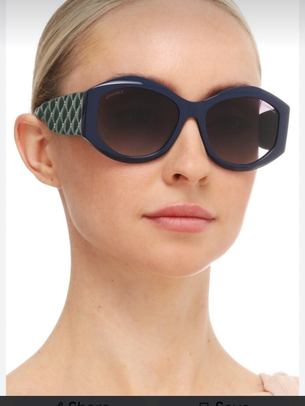 CHANEL Black Rectangle Women's Sunglasses Authentic.